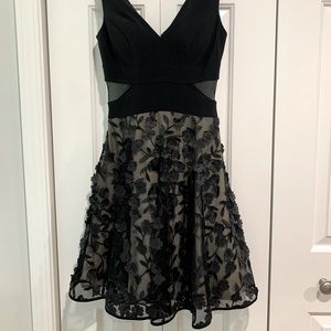 AQUA Floral Appliqué Dress